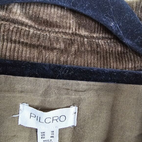 Anthropologie Pilcro Long-Sleeve Corduroy Slim Mini Dress size 14 - Picture 4 of 7